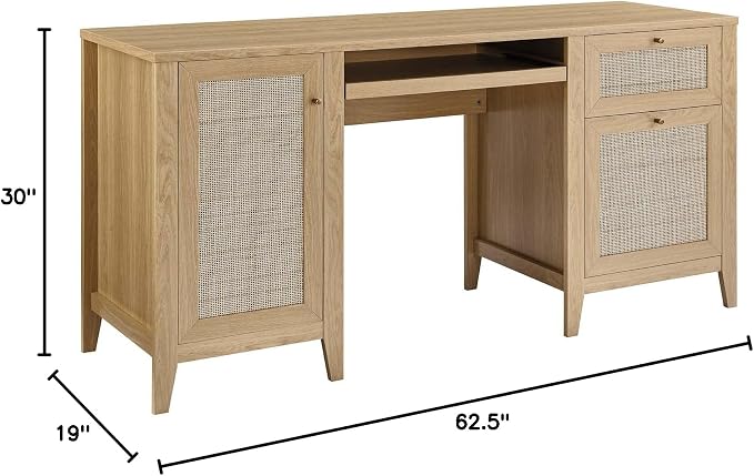 Modway Soma Desk, Oak, 63"