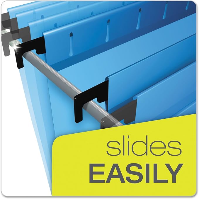 Pendaflex SureHook Reinforced Hanging Folders, Letter Size - Sheets, Blue, 20 per Box (6152 1/5 BLU), 13 x 2.81 x 9.56 inches