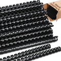 Maitys 300 Pcs Plastic Binding Combs Bulk 19 Ring Comb Spines Letter Size Spiral Binding for Notebook Calendar Picture(5/8 Inch,Black)