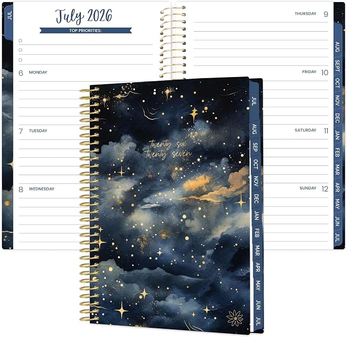 bloom daily planners 2026-2027 Academic Year Pocket Planner (July 2026 - July 2027) 13 Months - SMALL 4” x 6” Weekly Monthly Agenda Organizer & Calendar Book - Midnight Sky