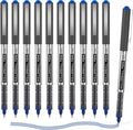 Shuttle Art Rollerball Pens, 10 Pack Blue Liquid Ink Pens, 0.5mm Extra Fine Point, Quick Drying for Writing Journaling Taking Notes School Office