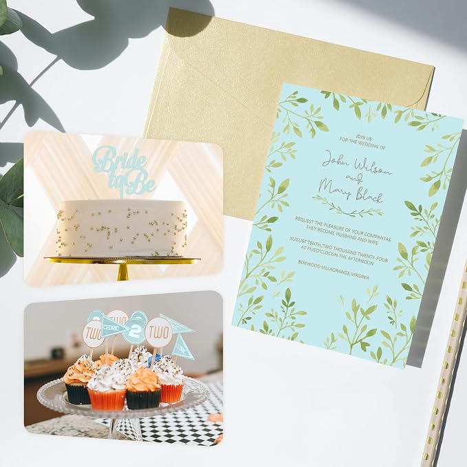 110lb Blue Cardstock | Goefun 100 Sheets Thick Blue Card Stock 300 GSM for Invitations, Menus, Poster, DIY Card
