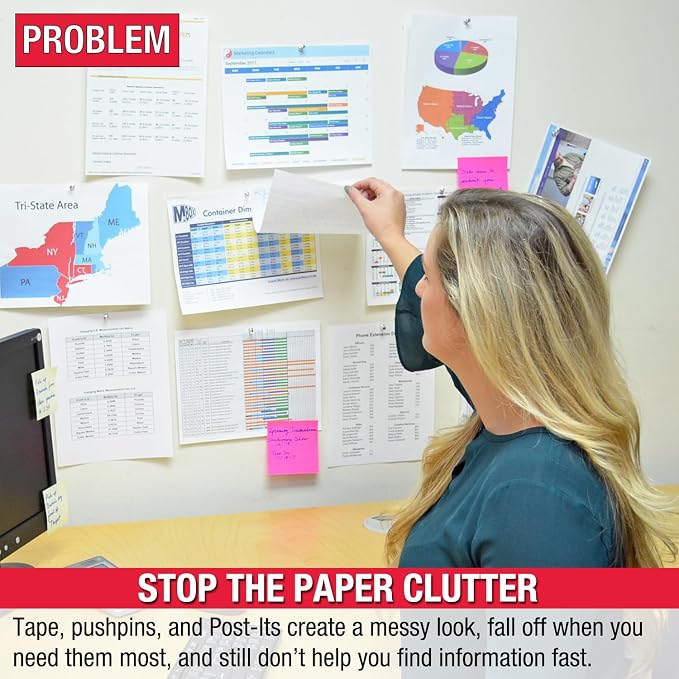 Ultimate Office AdjustaView Expandable Desk Reference Display Organizer 20C | 5 Adjustable Viewing Angles, Dual Weighted Base, 20 Letter Size EZ-Load Color Pockets, ADD-ON to Expand Capacity at Anytime