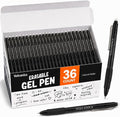 Volcanics Retractable Clicker Erasable Gel Pens, 0.7mm Soft Black, 36 Pack