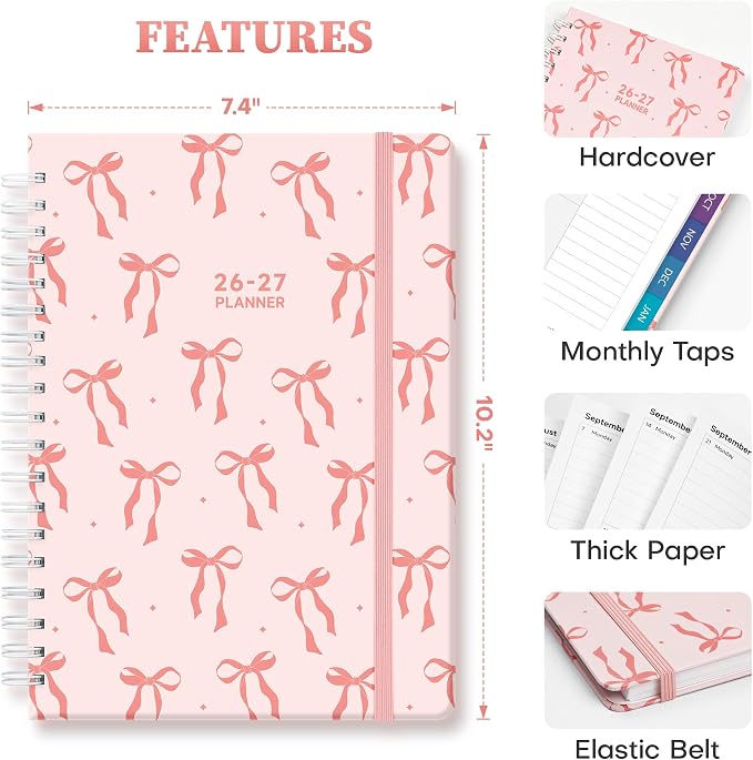 Planner 2026-2027 Weekly & Monthly Academic Planner, 7.4" x 10.2"