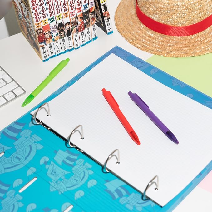 Grupo Erik One Piece 4 Ring Binder A4 - Manga Gifts, Anime Merch | A4 Folder with Elastic closure, School Folders for Paperwork A4, Back to School Supplies | One Piece Merchandise, Gift