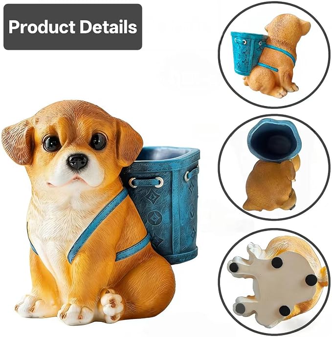 Labrador Retriever Gifts for Women Men, Pen Holder for Desk Cute, Funny Dog Pen Holder Desk Pen Organizer for Home Office School Decoration