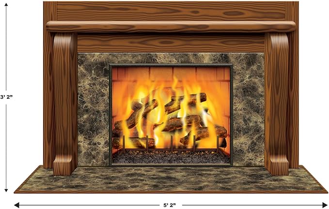 Beistle S20193AZ2 Fireplace Insta-View 2 Piece, Multicolored