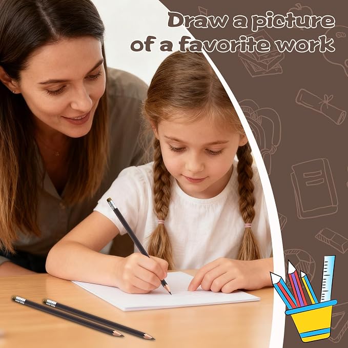 120 PCS Brown Colored Pencils with Eraser Pre Sharpened Pencil 2 HB - Ideal for Checking, Grading, Tests & Office/School Supplies (Brown)
