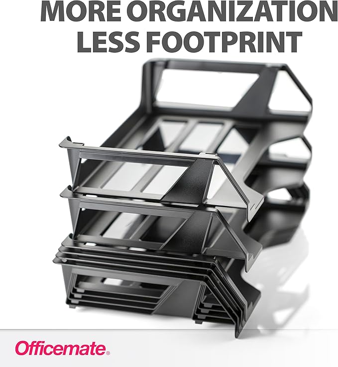 Officemate Recycled Desk Tray, Side Load, 15 1/8 x 8 7/8 x 15, Letter/A4, 6/PK (26212)