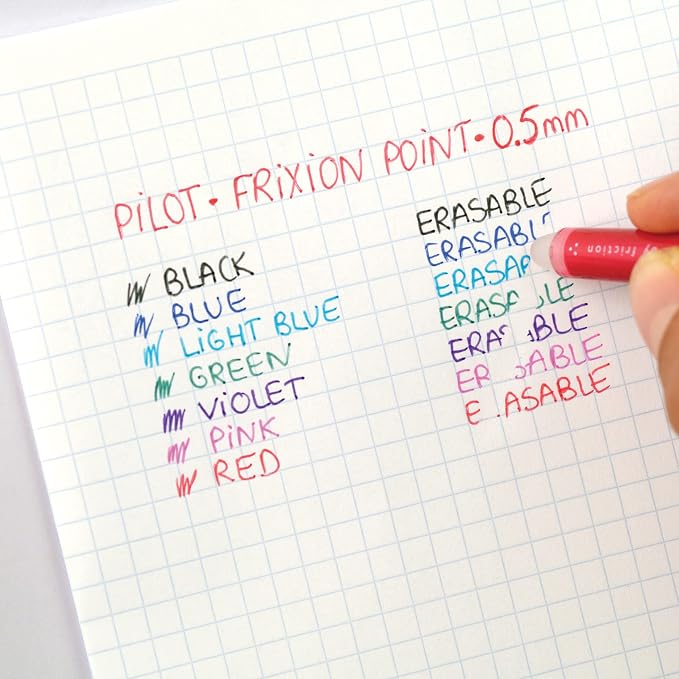 Pilot Frixion Point Erasable Rollerball 0.5 mm Tip - Blue, Pack of 5