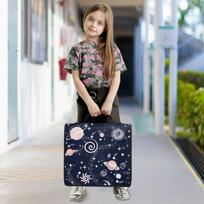 3 Ring Zipper Binder with Shoulder Strap Plant 2 Inch Zippered Binder Bag 500 Sheet Capacity Multi Pockets for School Supplies