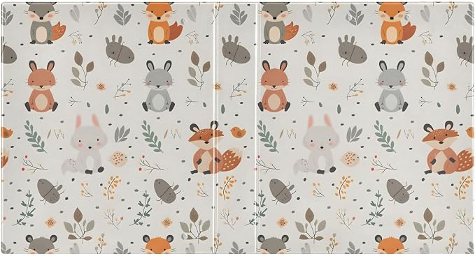 3 Ring Binder, Forest Fox Animals File Folder Holds 200 Sheets File Storage for Women Men School Office Supplie