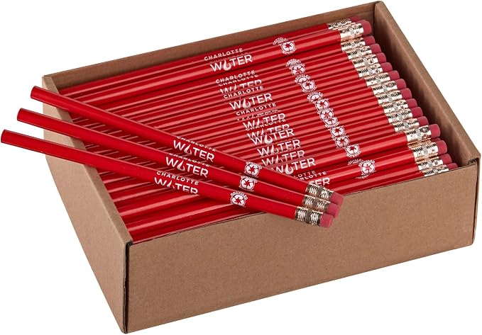 Pencil Guy Promotional Personalized Pencils, Red, 144 to a box