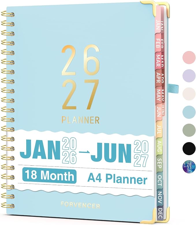 Jul 2026 - Dec 2027 Planner, Forvencer 18 Month Planner 2026-2027, 8.5"x11"