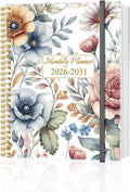 2026-2031 Monthly Planner - 60 Month PLanner Calendar from July 2026 to June 2031, 5 Year Planner 2026-2031 with Flexible Cover, Inner Pocket, Perfect for Home | School | Office, 8.5" x 11", Colorful Large Flower