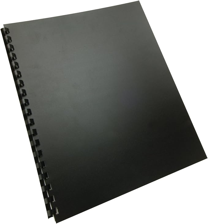 GBC Poly Binding Cover, 11"x8-1/2", 100% Recycled, Black, (25818) (Pack of 100)