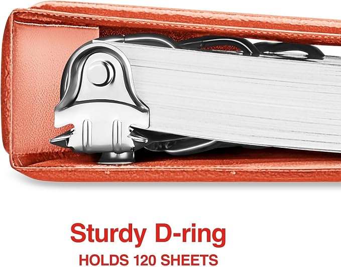 Staples Standard 0.5-Inch 3-Ring View Binder, Holds Up to 100 Sheets, Orange, Slim Binder for Office, School & Home