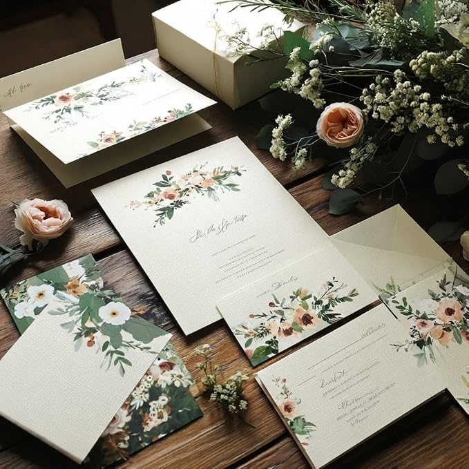 120 Sheets Linen Textured Cardstock Printing Paper 8.5x11 Inch | Ivory Thick Cardstock Paper for Scrapbook, Wedding Invitations or Certifications; Ink not Bleeding Through