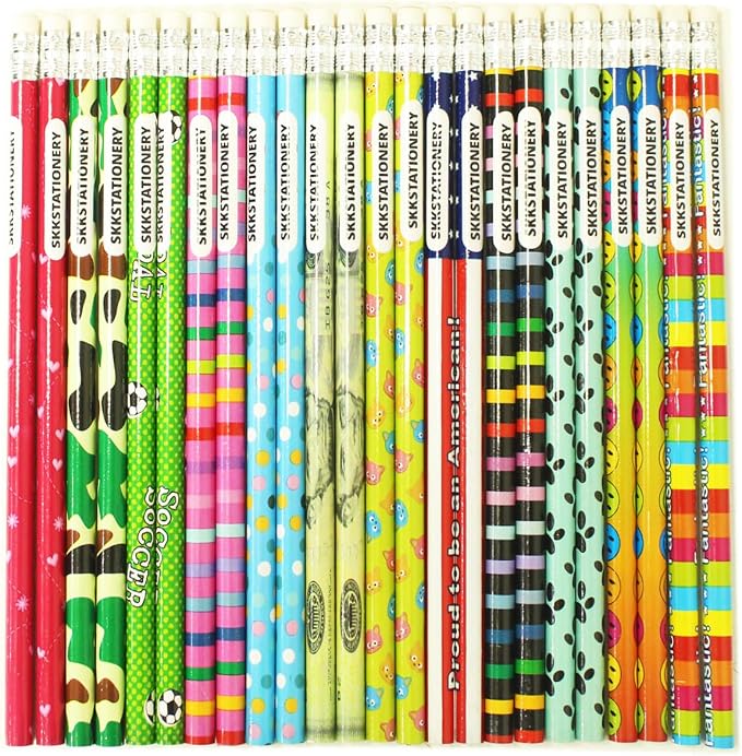 SKKSTATIONERY 288pcs Assorted Colorful Pencils with Eraser