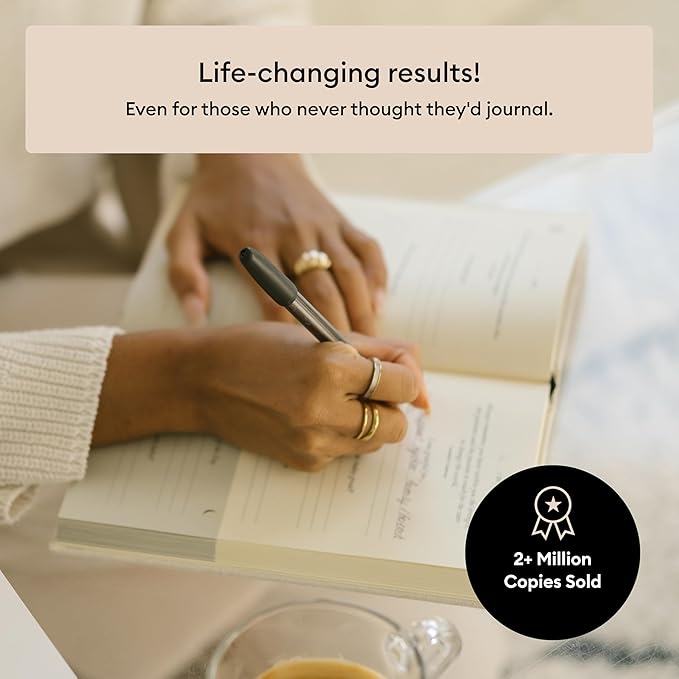 Intelligent Change The Five Minute Journal, Original Daily Gratitude 2025, Reflection & Manifestation for Mindfulness, Undated Daily with Gold Foiling, Plastic-Free, Blue