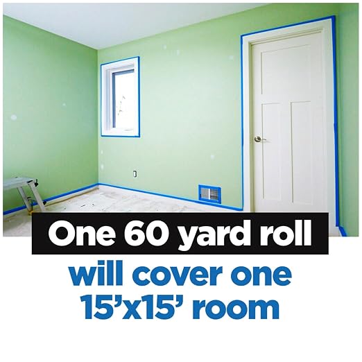 ScotchBlue Original Multi-Surface Painters Tape, 1 Inch Wide (0.94 in. x 60 Yds), 6 Rolls, Blue Paint Tape Protects Surfaces and Removes Easily, Masking Tapes for Indoor and Outdoor Use (2090-24EP6)