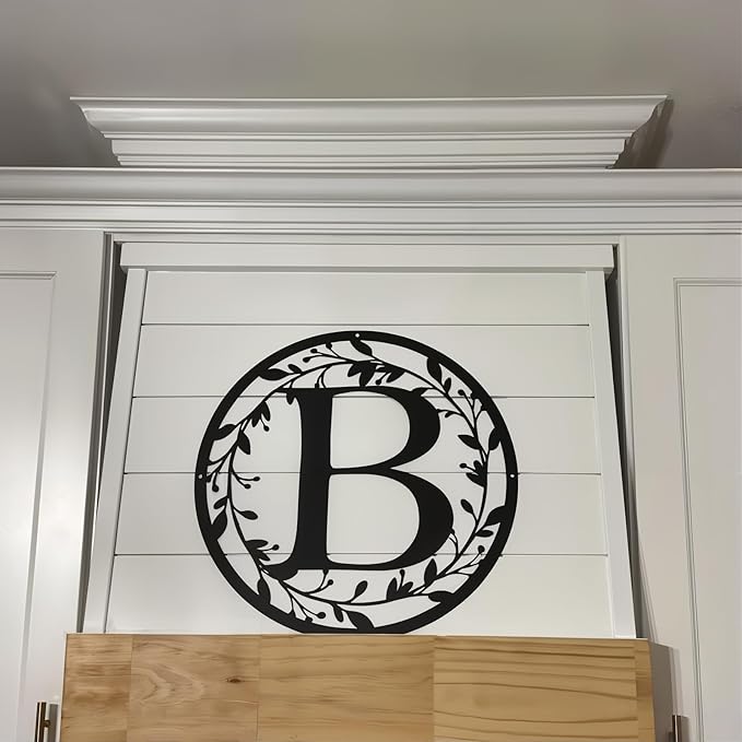 Personalized Metal Name Signs, Split Letter Monogram Wall Decor, Custom Last Name Sign, Family Name Sign for Outdoor, Personalized Wedding Gift, Garden Decor, Metal Wall Art, Housewarming Gift (MonogramDesign_9)