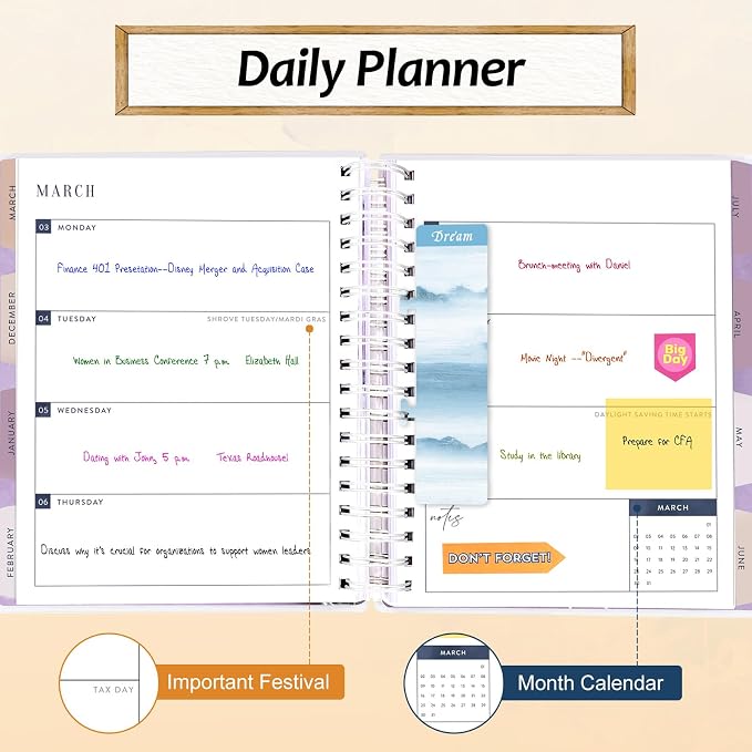 Arundhati Planner 2026-2027, 18 Months Large Daily Weekly Monthly Organizer
