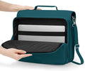 SUNEE Zipper Binder 3 Ring 2-Inch in Dark Teal-Green Features a Shoulder Strap, 13 Inch Laptop Pocket, with Multiple Storage Pockets. Ideal Organizer for Middle School Students