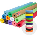 12 Rolls of Colored Kraft Paper and 12 Rolls of Colored Masking Tape | 1" Wide Tape, 36" x 100' Kraft Paper Rolls - Bulk Kids Craft Supplies - For Arts, Decoration, DIY, School