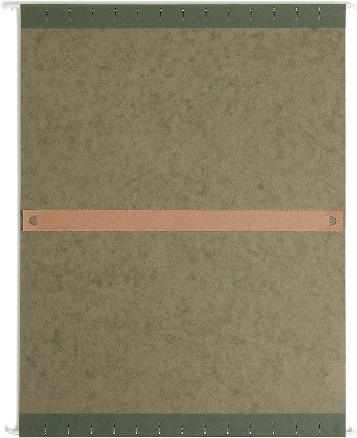 Smead Hanging File Folder with Tab, 1/3-Cut Adjustable Tab, Legal Size, Standard Green, 25 per Box (1-Inch Expansion, Legal)
