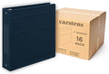 Carstens 2-Inch Heavy Duty 3-Ring Binder - Side Opening, Navy Blue, Durable Plastic, No-Gap Rings, Waterproof Covers, No Pockets, Holds 300 US Letter Sheets, BPA-Free, Made in USA (2829-3R) Case of 16