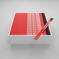 Custom Round Neon Pencil. Promotional Personalized Imprinted Round Pencils. Custom Printed Name/Business/Event Information (Neon Red, 500 Count, Pack of 1)