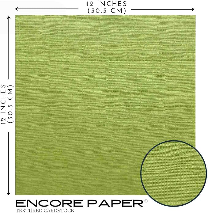 GREEN TOMATO—12x12 Textured Cardstock | 80lb Textured Green Scrapbook Paper | Premium Cardstock for Cricut Cutting | 25 Sheets