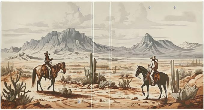 3 Ring Binder, Western Cowboys Clipboard Binder with 2 Pockets, 1.5 Inch Three Ring Binder Heavy Duty Round Ring Binders for Office Supplies