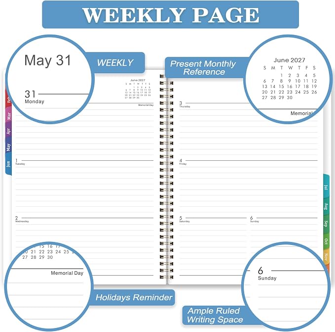 2027 Planner - 2027 Planner Weekly and Monthly, Calendar for Office, School
