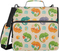Chameleon Khaki Print Zipper Binder Bag 3 Ring with Shoulder Strap & Handle Multi Pocket Binder Organizer Bag Large Capacity for School Office Supplies