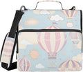 Hot Air Balloon Zipper Binder Bag 3 Ring Binder with Shoulder Strap Zip Up 500 Sheets Capacity Multi Pockets for School Office Supplies