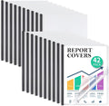 42 Pack Report Covers, COIDEA Report Covers with Sliding Bar | Presentation Folders for A4 and Letter Size Paper, Clear Report Covers Binder Bulk for School Business, 70 Sheet Capacity