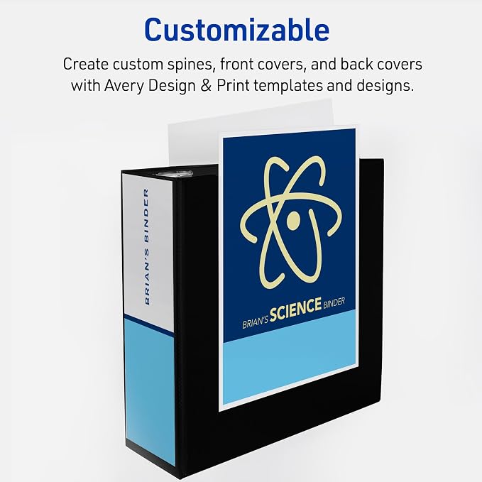 Avery Heavy-Duty 3 Ring Binder, 4" EZD Rings, 1 White Binder