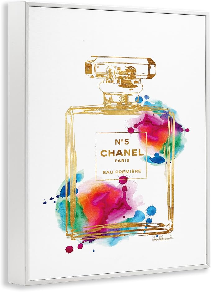 Fashion Perfume Glam, 11 x 14 Inch Framed Giclée Print | Stupell Industries · By Amanda Greenwood · Ready to hang once unboxed · Chic decor for bedroom or dressing room · Made in USA