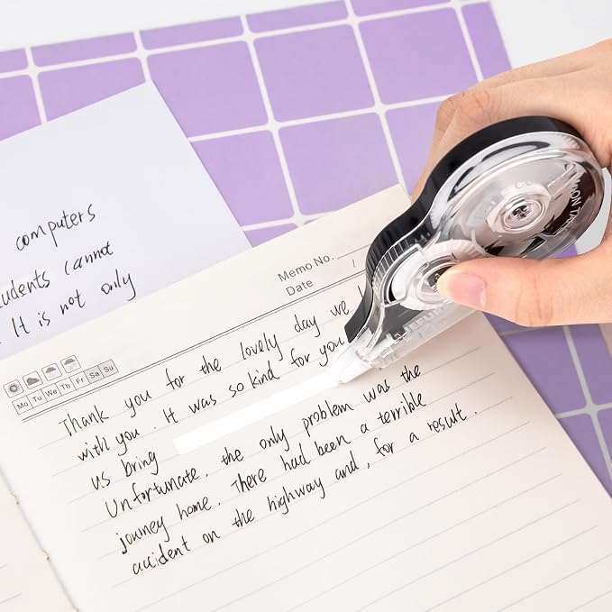30 Pcs Correction Tape, 39.37 Ft, Tear-Resistant, 0.2 in Width
