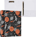 3 Ring Binder Basketball Sport 1.5 Inch Three Ring Binder | Cute Binder with 3 Storage Pockets for Women School Office Supplies