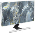 Baocicco Gray Gold Marble Waterproof 45, 46, 47, 48 Inch TV Dust Cover Anti-Static Dustproof Protective Aesthetic Texture Screen TV Covers Full Body Cover for Television Screen Desktop PC LED LCD OLED