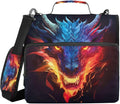 Zipper Binder Bag 3 Ring File Folder Portfolio Organizer Zippered Binder Bags with Strap Fits Laptop Women Men