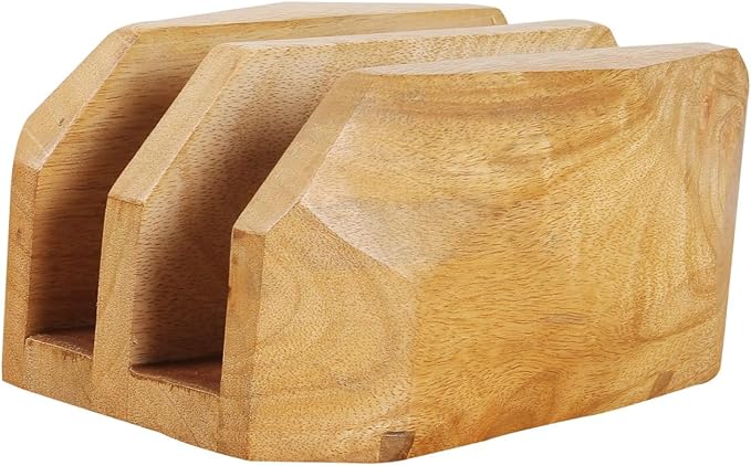 Width Adjustable Vertical Laptop Stand for Desk, Laptop Holder to Dock MacBook, MacBook Pro and Other Laptops, Versatile Vertical Laptop Docking Solutions - Mango Wood