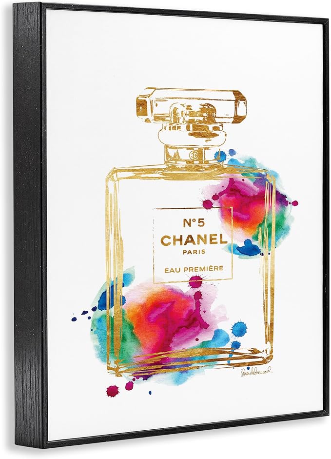 Fashion Perfume Glam, 24 x 30 Inch Framed Giclée Print | Stupell Industries · By Amanda Greenwood · Ready to hang once unboxed · Chic decor for bedroom or dressing room · Made in USA