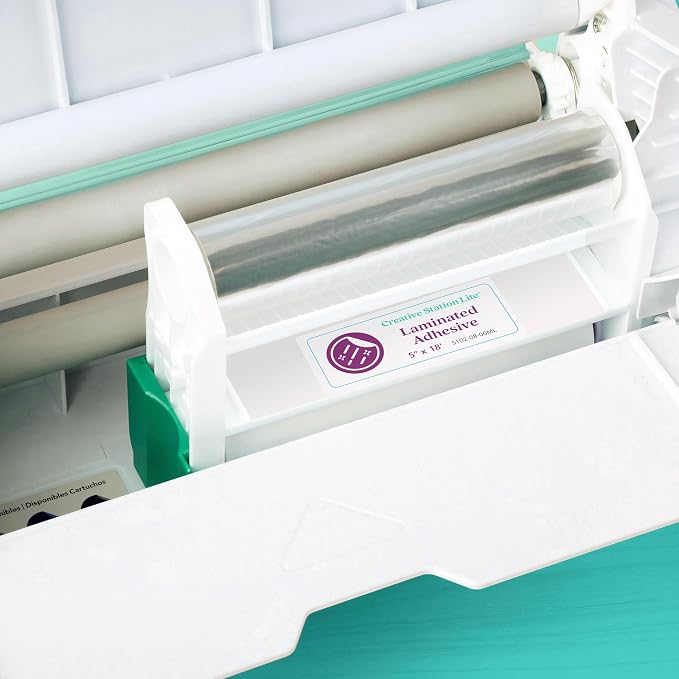 Xyron Laminate / Adhesive Refill for Creative Station Lite, 5" x 18', Refill-Cartridge for Label Maker, Laminator Machine, Scrapbooking & Craft, Home Office & Home School Supplies (5102-08-00ML)