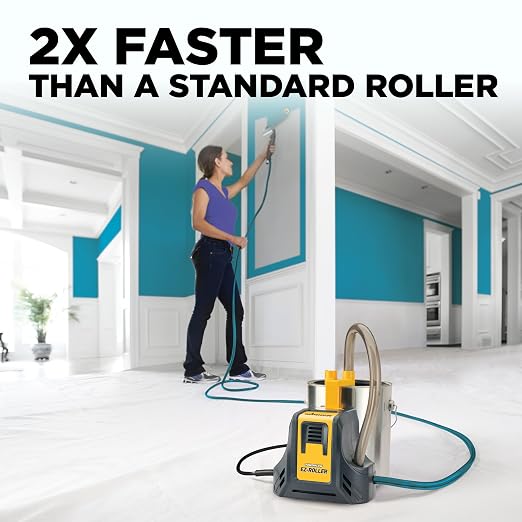 Wagner Spraytech PowerFlow EZ Multi-Room Direct-Feed Electric Paint Roller | Direct-feed electric roller supplies paint continuously for large walls and multi-room painting projects.