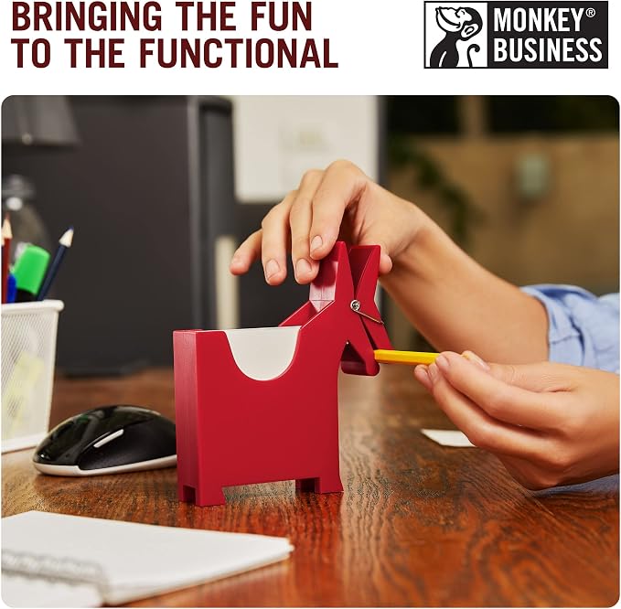 Morris the Donkey: Desktop Memo Holder | Cute Desk Accessories & Office Supplies | Funny Desk Decor & Office Accessories | Desk Supplies: Holders & Dispensers | Sticky Note Holder | by Monkey Business